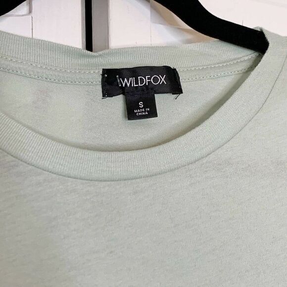 Wildfox On the Prowl Keke Graphic Aqua Gray Tee - Picture 5 of 6